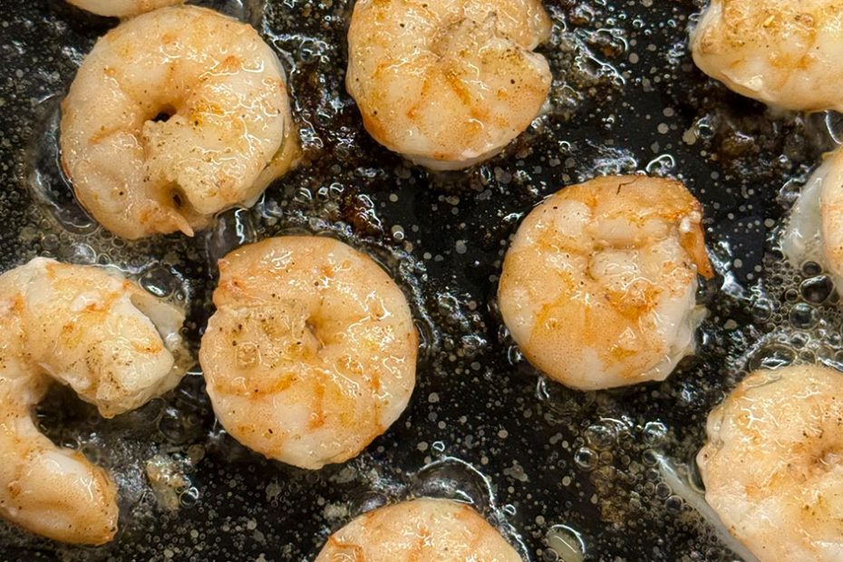 healthier frying shrimp